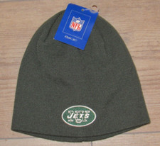 New York Jets Reebok NFL Team Green Cuffless Beanie Winter Knit hat cap Men's