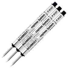 3PK Schmidt P8127 Short Capless Rollerball Refills Fits Retro 51,P8126, P8127 