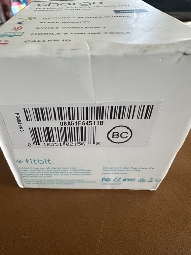 FITBIT CHARGE FB404BKS FITNESS ACTIVITY TRACKER WRISTBAND BLACK S/P 810351021568 - Picture 13 of 13