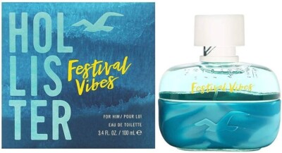 FESTIVAL VIBES HOLLISTER FOR HIM-EDT-SPRAY-3.4 OZ-100 ML-AUTHENTIC