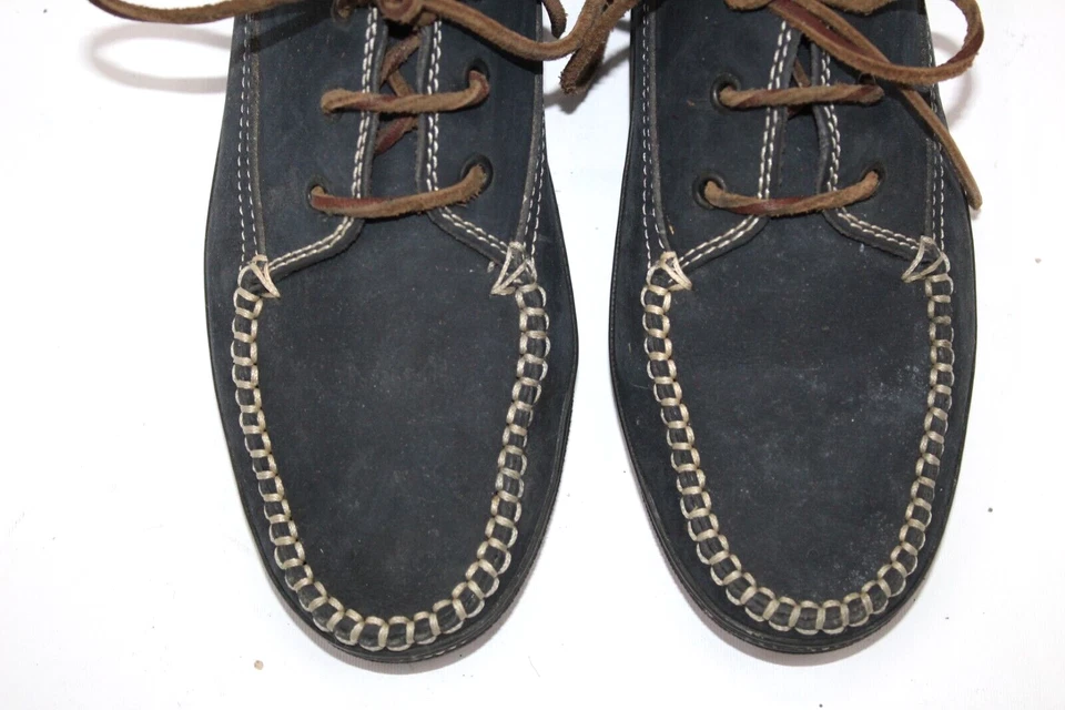 Zapatos Para Hombre TOD'S Talla 7.5 Europa 40 De Ante Azul Cuero S8888 - Imagen 3 de 4