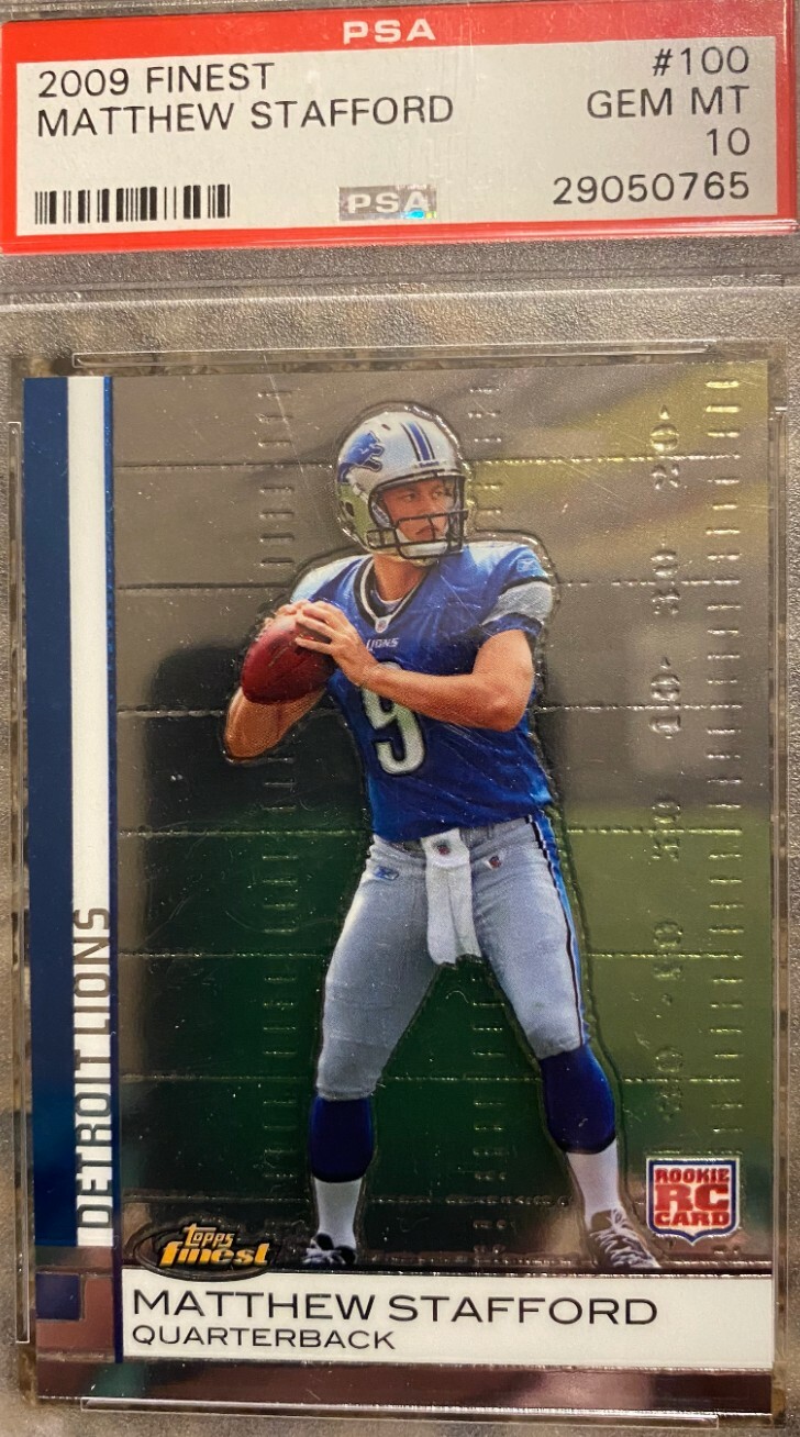 2009 Topps Finest Matthew Stafford PSA 10 Rookie