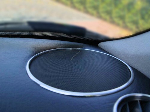 Per AUDI 80 B3 B4 Anelli del cruscotto in alluminio lucidato per altoparlanti x4 - Picture 5 of 9