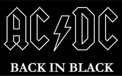 2-Pack AC/DC Back In Black Bumper Stickers – 7.5" Vinyl Decals For Car, Laptop, Window