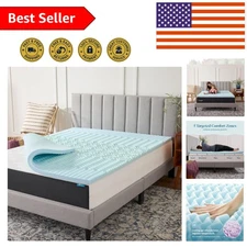 2-Inch Zoned Gel Memory Foam Mattress Topper for Twin Size - Superior Comfort