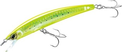 Yo-Zuri F1145GHCS Crystal 3D Minnow 3 1/2'', 1/4 oz, Chartreuse Silver
