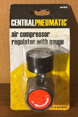 Central Pneumatic 200 PSI Air Compressor Regulator Kit with Dial Gauge - NEW