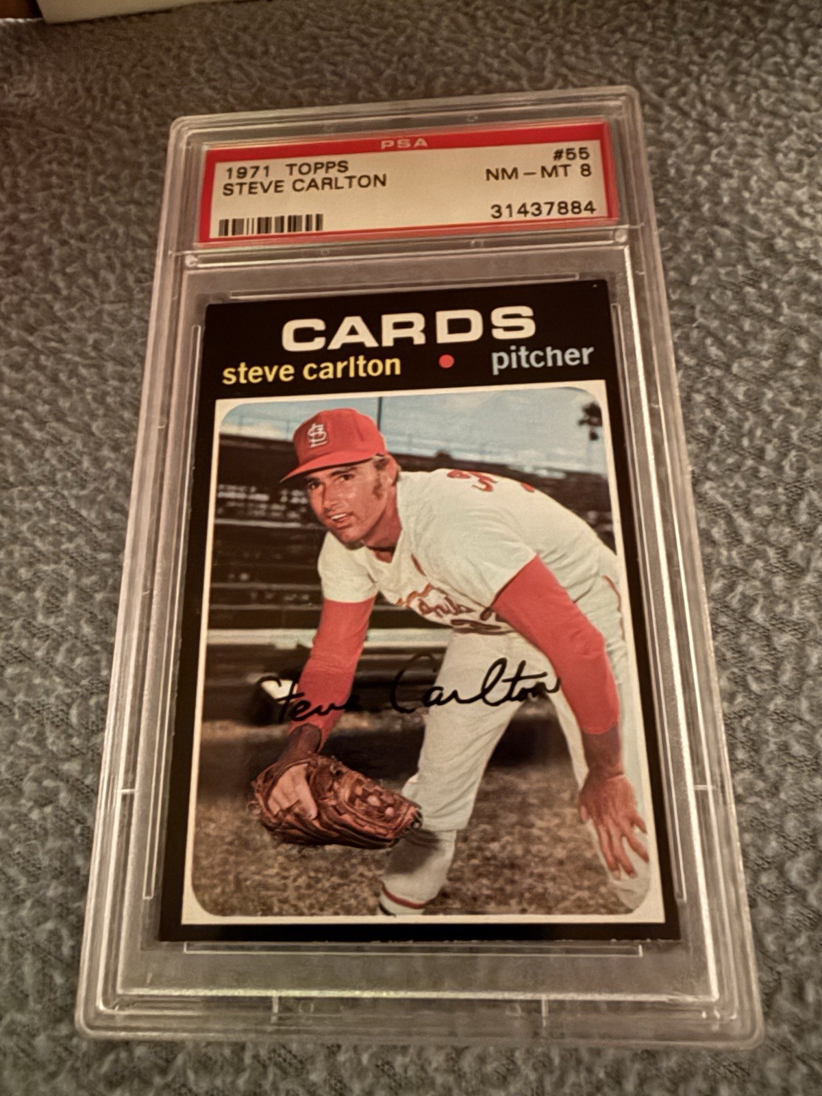 1971 TOPPS #55 Steve Carlton PSA 8 NM-MT Cardinals HOF