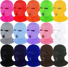 3 Hole Full Face Mask Winter Knitted Warmer Balaclava Face Protective Head Cover