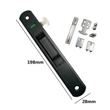 1 Set Sliding Glass Door Window Handle Lock Hook Style Flush Mount Zinc Alloy Sl