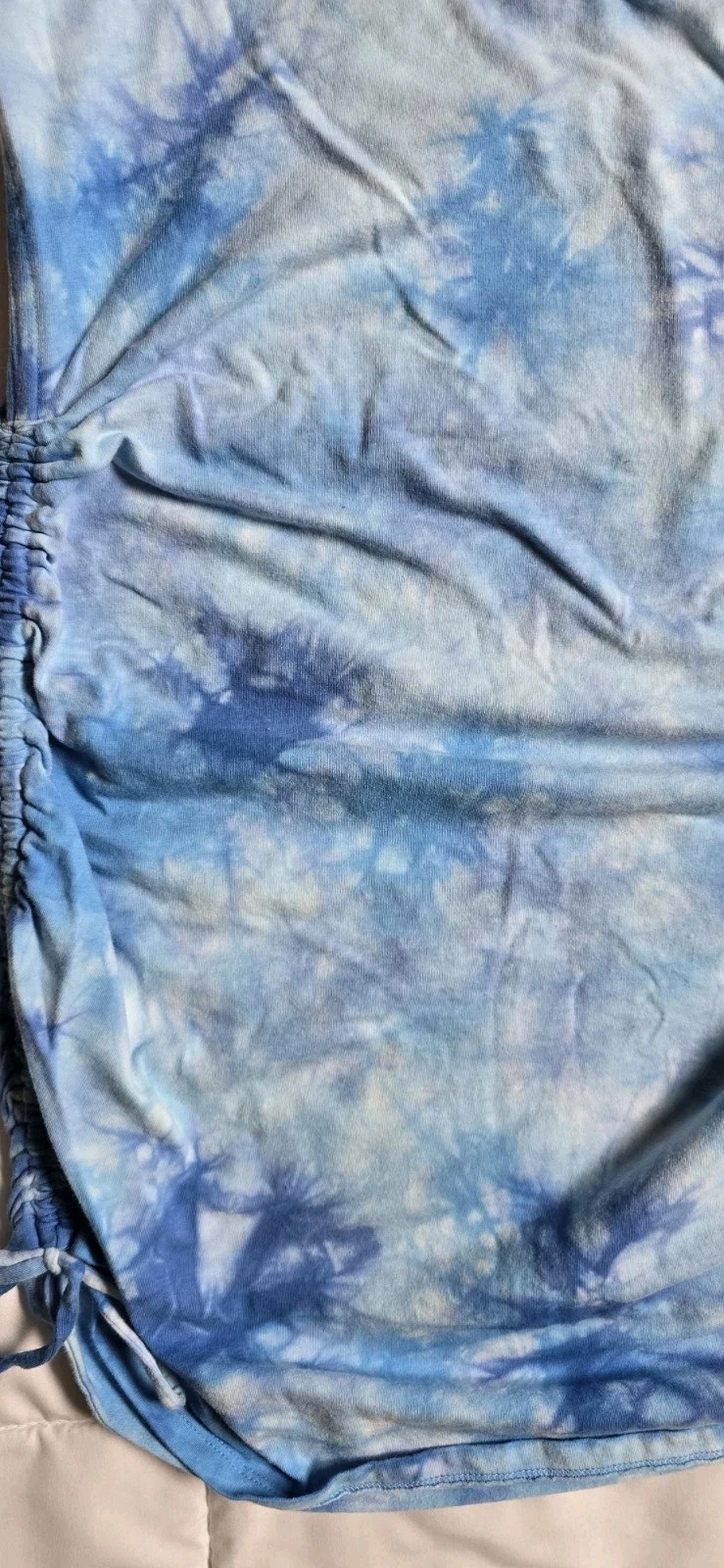 UNDERCOVER Abito Tshirt Rosa Victoria’s Secret Blu Tie Dye Lati Increspati Tg Large.