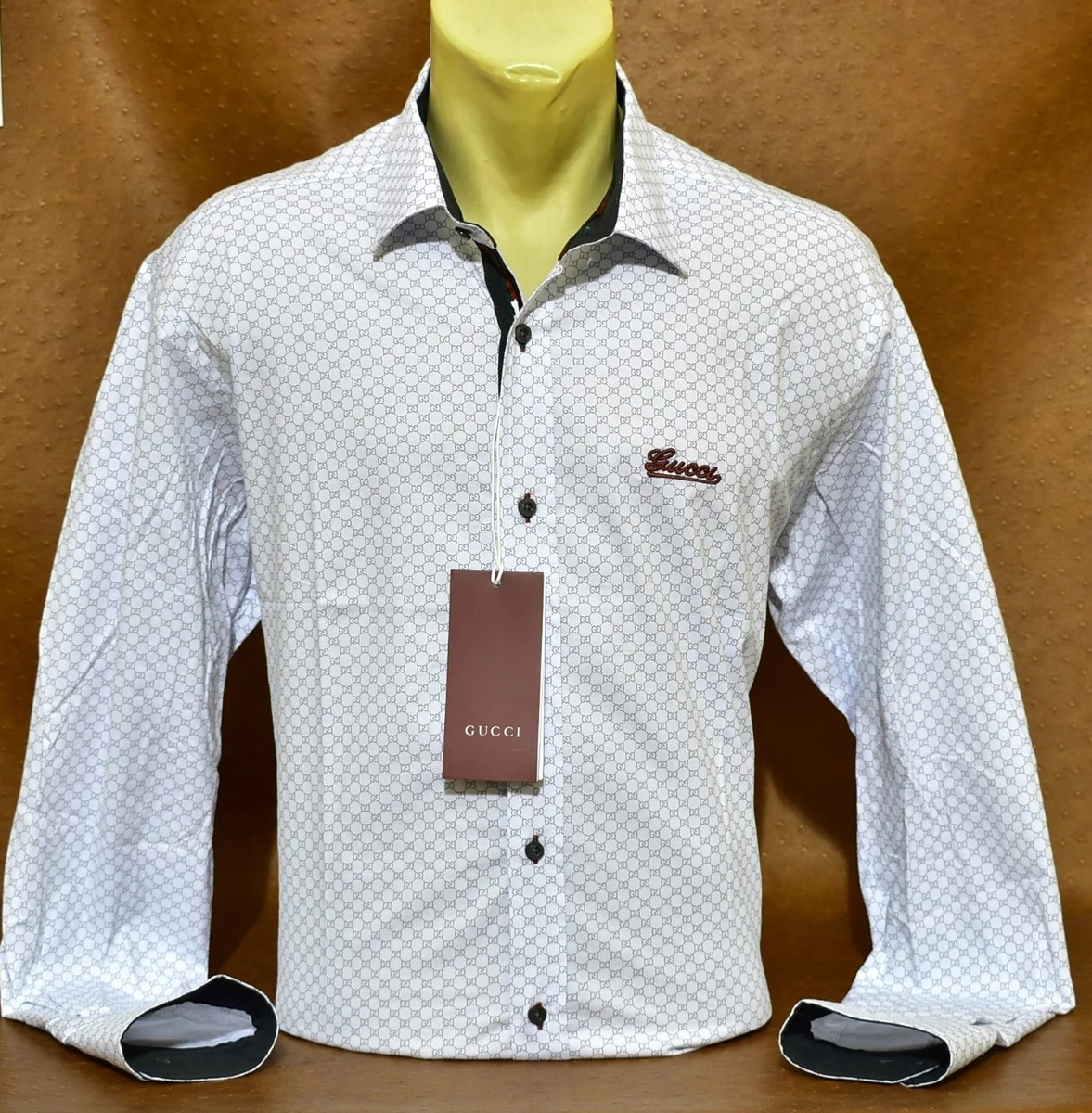 Gucci Long Sleeve White Shirts for Men for sale | eBay