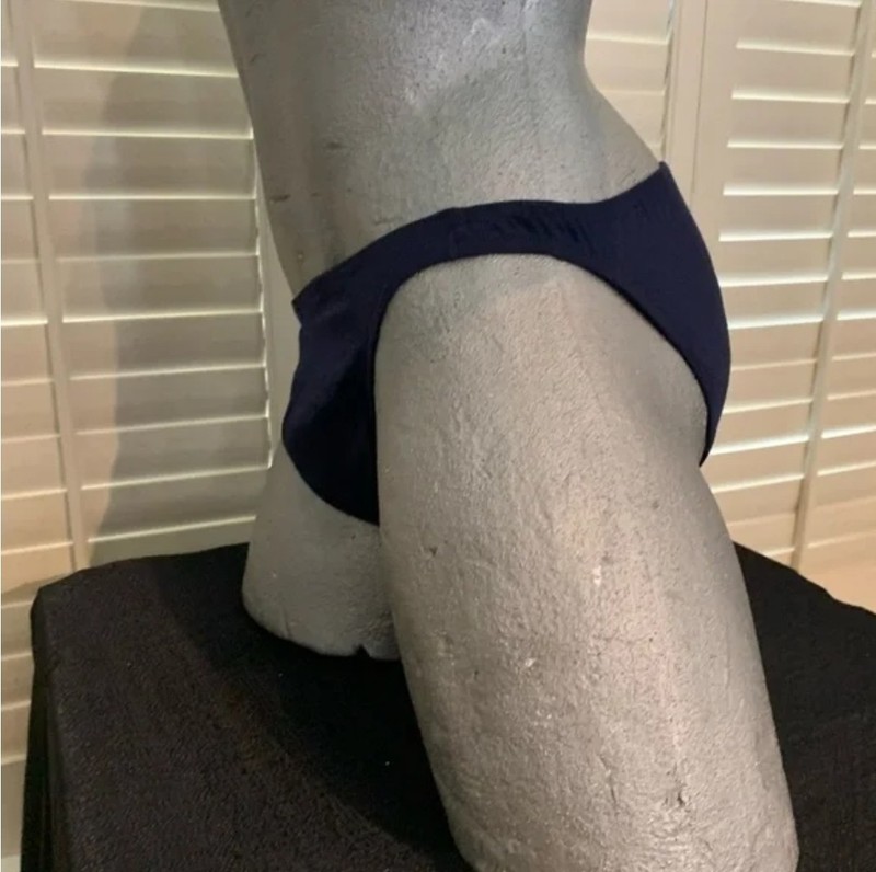 Men's Vintage RISE WEAR Bikini Brief  Navy Blue  Size XL