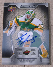 2023-24 Upper Deck Engrained Autographs Filip Gustavsson White Birch Auto /50