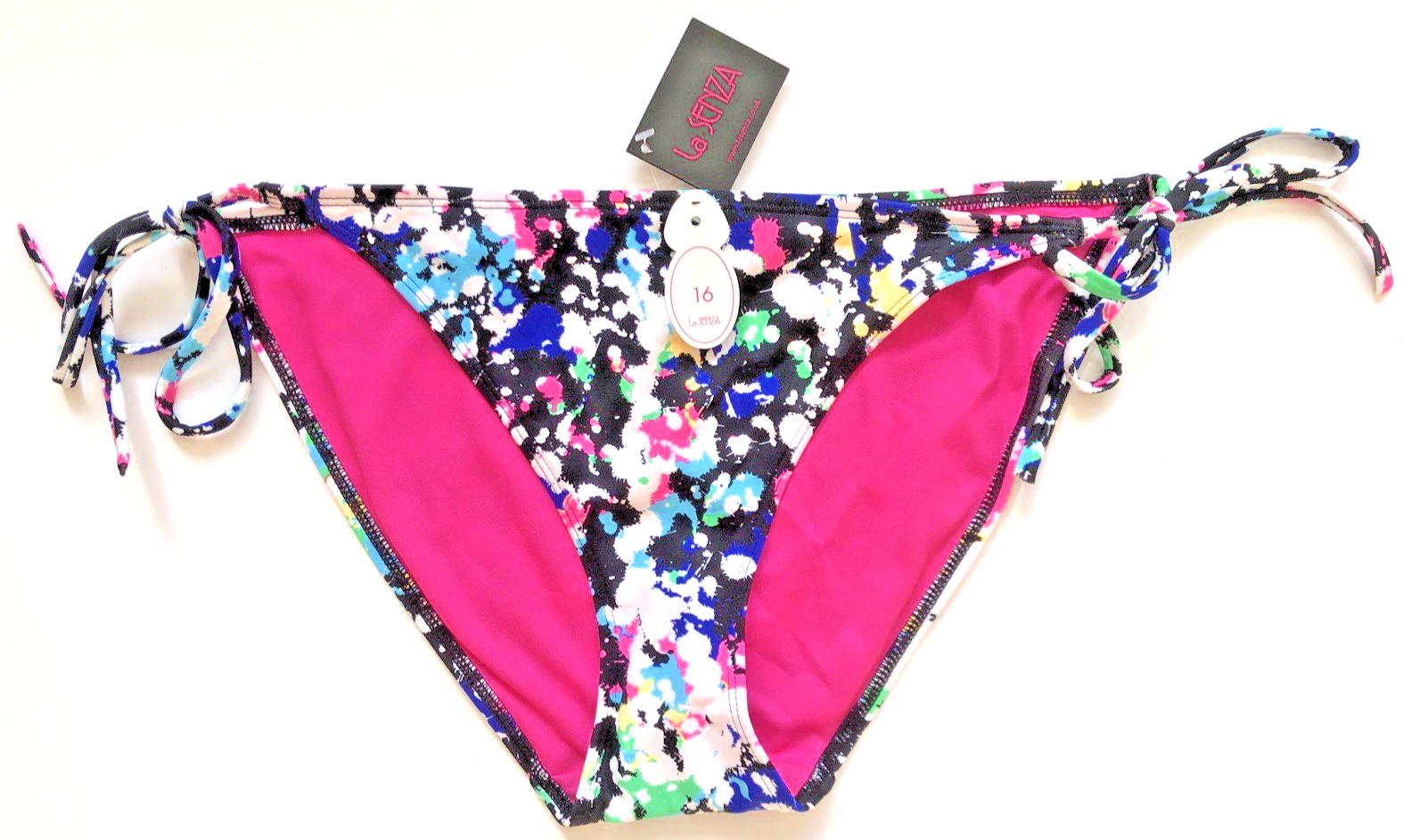 LA SENZA Bikini Bottoms UK 16 Multicoloured GRAFFITI PRINT BNWT