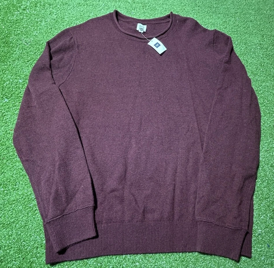 Gap Merino Wool Crew Pullover Sweater Men's Size XL Burgandy
Opens in a new window or tab