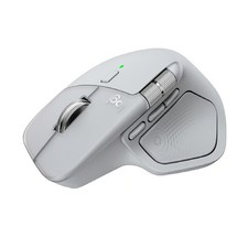 Logitech MX Master 4 Ergonomic Wireless Optical Bluetooth USB Mouse, Pale Gray