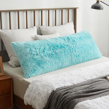 Xege Cozy 20X54 Long Furry Body Pillow Sham, Plush Fuzzy Faux Fur Body Pillowcas