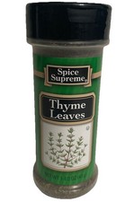 1 Spice Supreme THYME LEAVES Seasoning 1.5 Oz Jar Made in USA
