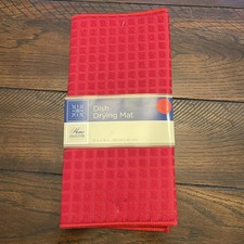 Home Collection Dish Drying Mat Red 12 x 18 Inch New