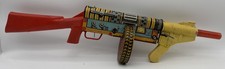 G-Man Model A 50 Tin Litho Sub Machine Tommy Gun Japan 50 s Mar Toys New York