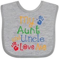 Inktastic My Aunt And Uncle Love Me Baby Bib Childs Clothing Infant