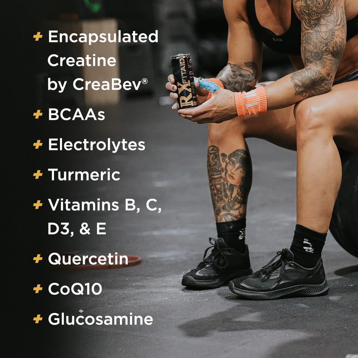 FITAID RX Sour Grape Energy Drink Pack of 12 with Creatine BCAAs Vitamins 12 ...