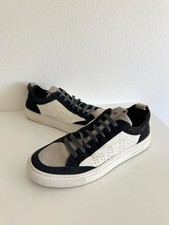 P448 Men's Soho Suede Sneaker Black Gray White City Skateboarding EU 40 US 7.5