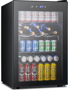37 Frigidaire à vin de bouteille,Autoportant 145 Réfrigérateur de boissons avec Smart Temp