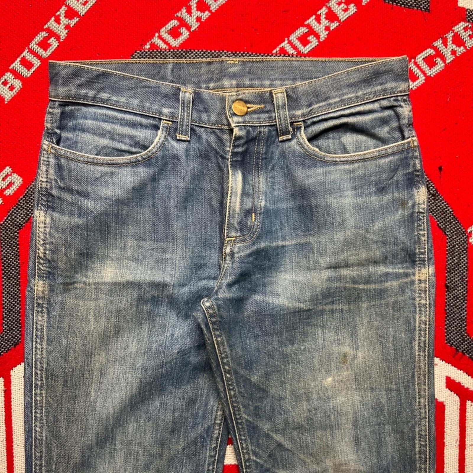 Vintage Carhartt Women’s Blue Flared Jeans | 30W 28L image 4