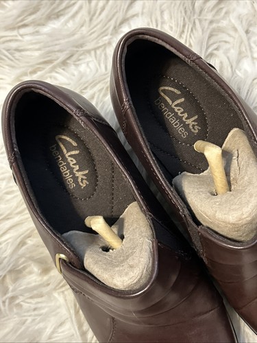 CLARKS Bendables Women’s Shoes Sz 6 Ingalls Divine Brown Heel Slip On Dress NIB - Picture 8 of 10