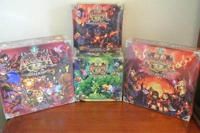 ARCADIA QUEST INFERNO - HELL OF A PLEDGE Kickstarter EXCLUSIVES Board Game CMON
