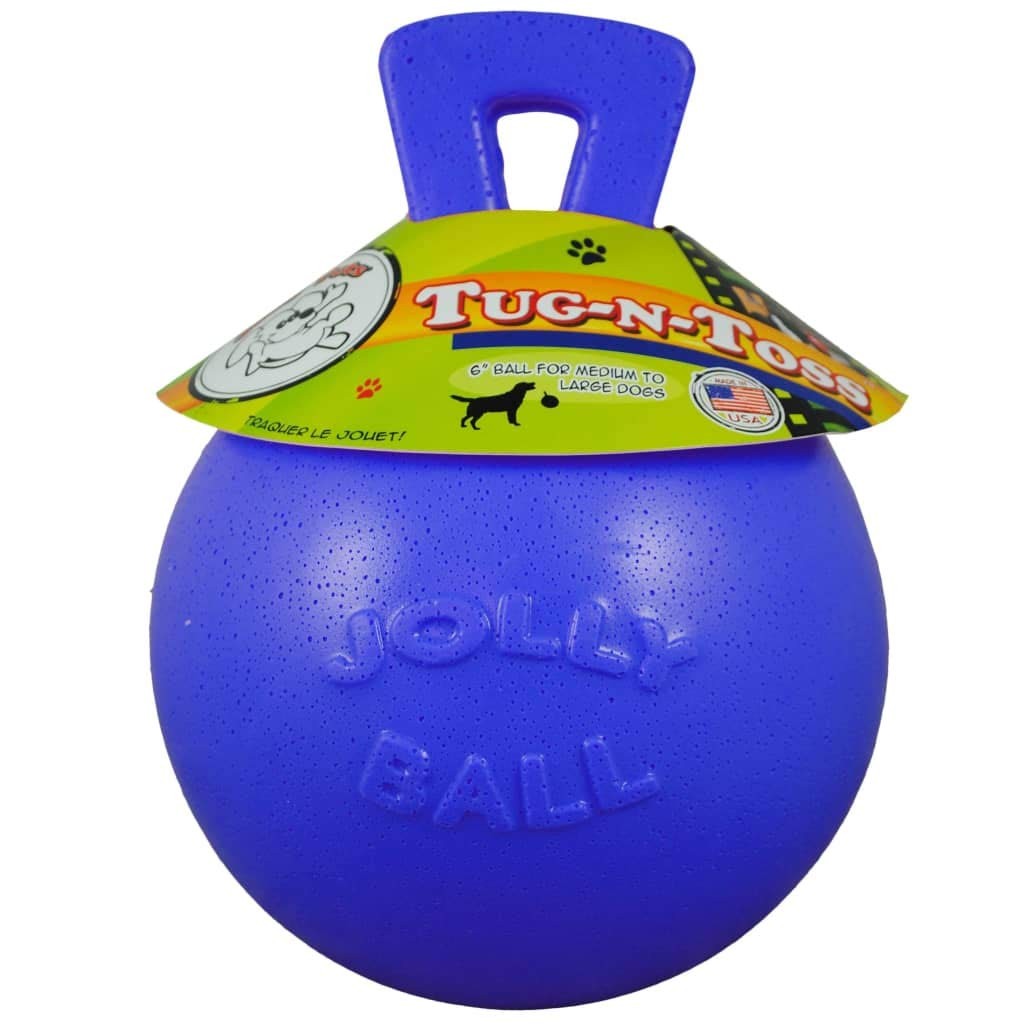Jolly Pets Tug N Toss 10 Inch Blue Dog Toy for Extra Large D