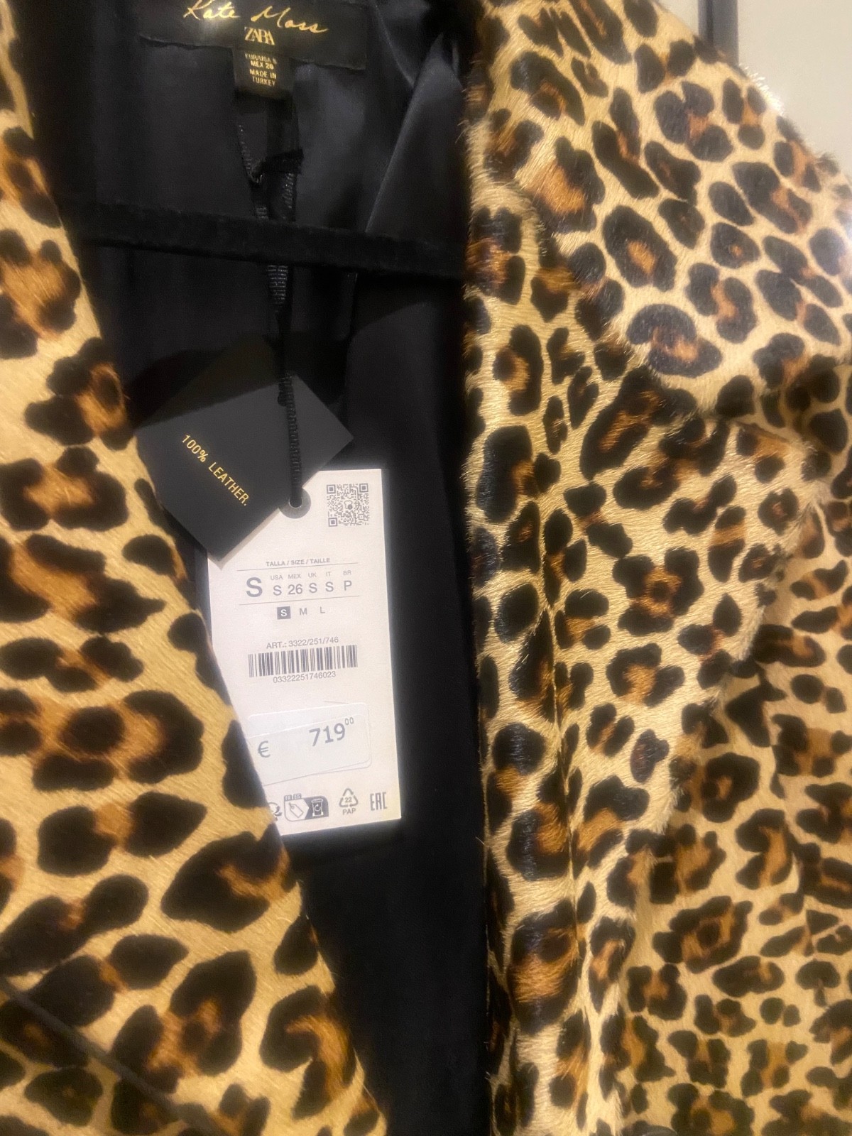 ZARA X KATE MOSS X ZARA  LEOPARD JACKET SIZE SMALL LIMITED EDITION image 3