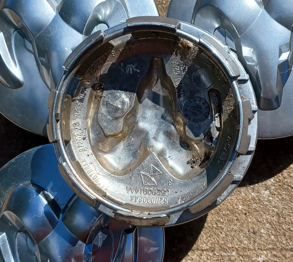 Dodge RAM Durango Dakota center cap set of4, 1995-2017, satin, p/n 52110398AA - Image 3 of 3