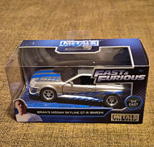 Jada Toys Fast Furious 2002 Nissan Skyline GT-R BNR34 1:32 Silver/Blue