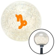 Orange Capricorn Clear Metal Flake Shift Knob...