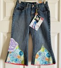 Not Your Mother’s Jeans Boutique Floral Appliqué Pants Rare NWT Girls 6 $50 — photo 1