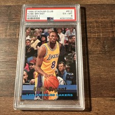 Kobe Bryant Stadium Club Rookie EX - MT PSA 6 #R12 1996 Lakers Basketball Card . rookie card picture