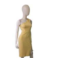 VINCE CAMUTO Yellow One Shoulder Sheath Dress-6