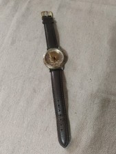 Orologio JFK 1966 tono oro moneta 18R pelle Britannia per Levi Straus prodotto in Giappone