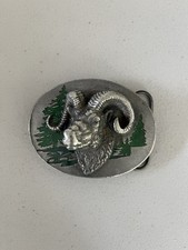 Bighorn Ram Belt Buckle G-8 Siskiyou Buckle Company Made In USA