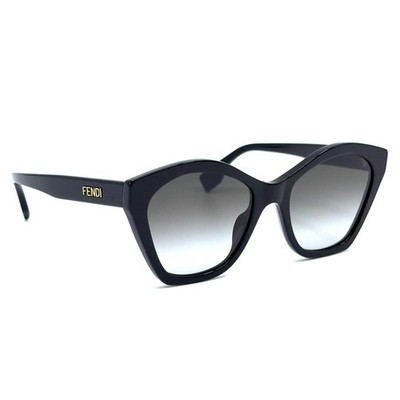 FENDI FE401751 01F Lettering 54MM Geometric Sunglasses