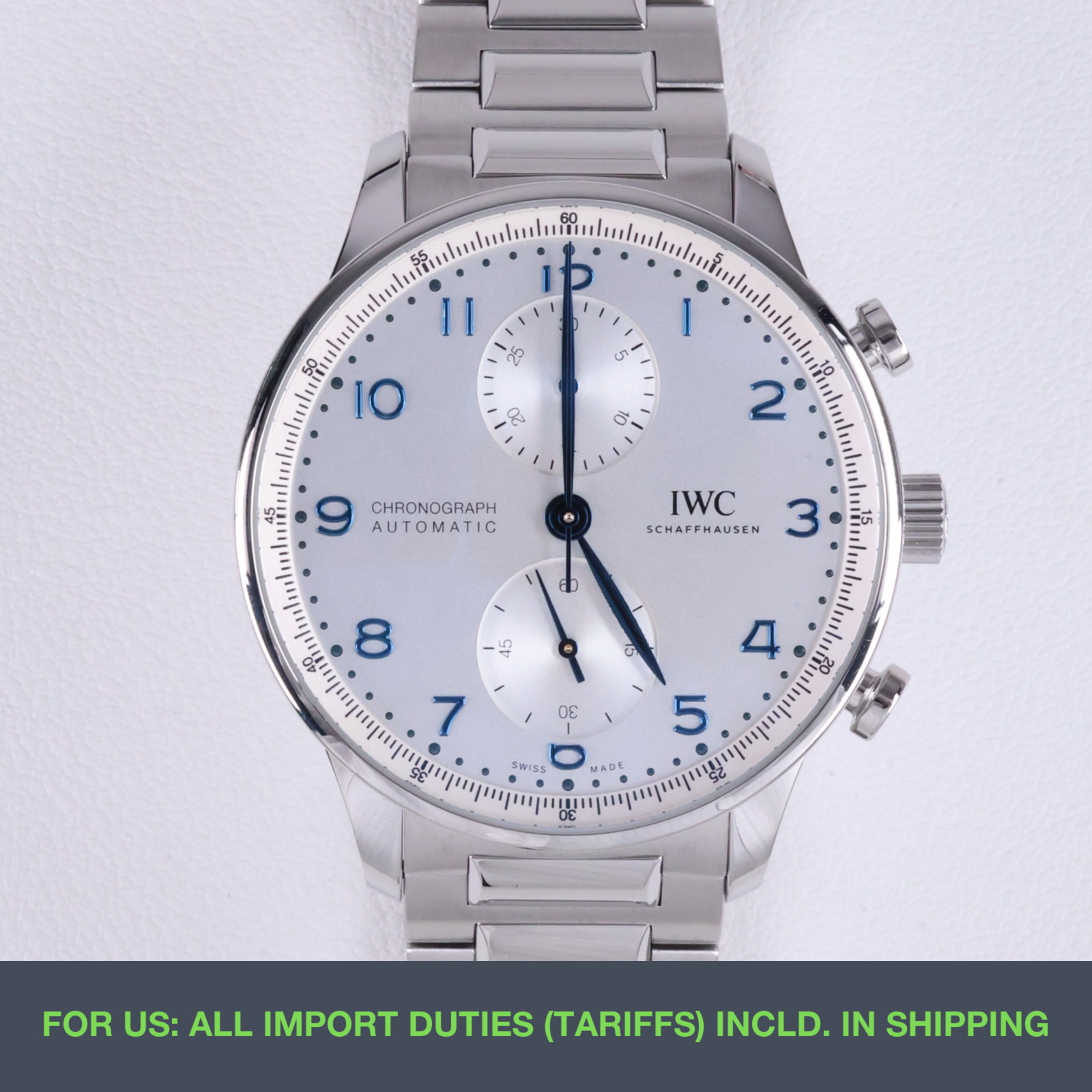 IWC Portugieser Chronograph IW371617 41mm Silver Dial Full Set No.74068