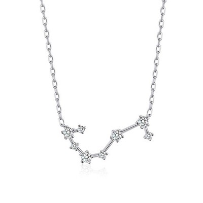 Scorpio Star Sign Zodiac Constellation Necklace with Zircondia  Crystals