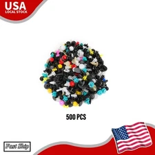 500 Pieces Car Body Fastener Push Pin Rivet Retainer Clips Kit