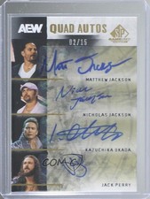 2025 SP Game Used AEW Quad Auto 2/15 Jackson Jackson Okada Perry