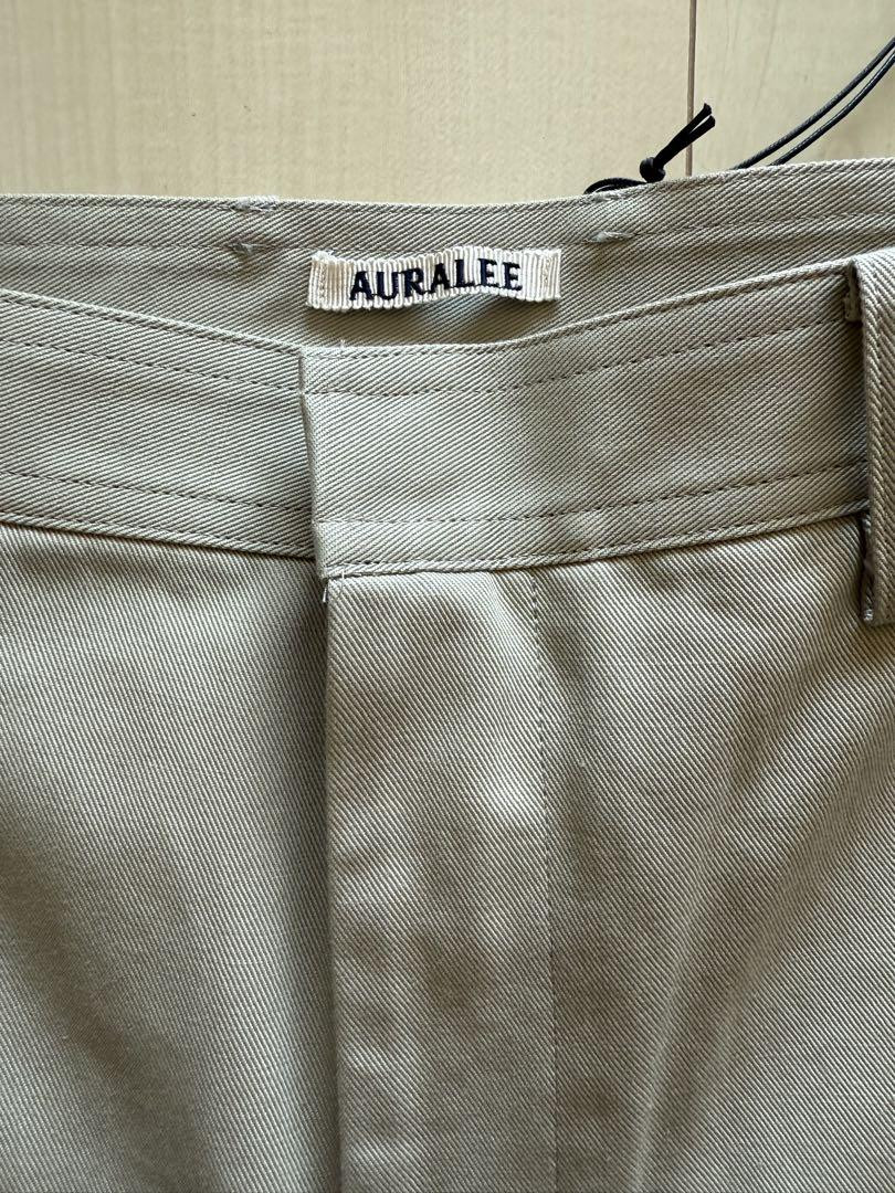 Auralee 22SS Heavy Chino Slacks 5 Khaki 100% Cotton New Auralee 22SS Heavy Chino Slacks 5 Khaki 100% Cotton New