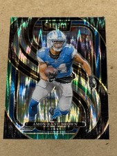 2024 Panini Select Amon-Ra St. Brown Black & Green Shock Prizm Card 105 LIONS