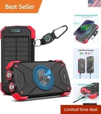 20W Fast Charging Solar Power Bank - 10,000mAh Portable Charger for Adventures